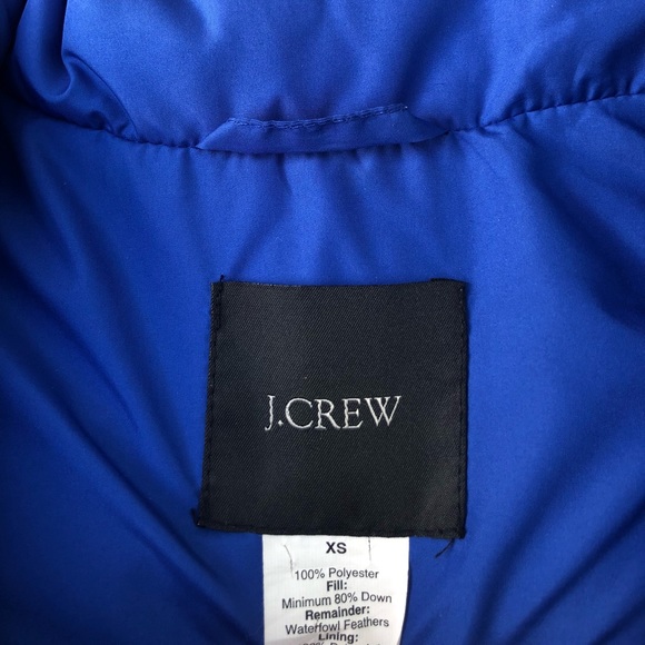 J. CREW Blue Quilted Puffer Puffy Vest (XS) - Picture 6 of 6